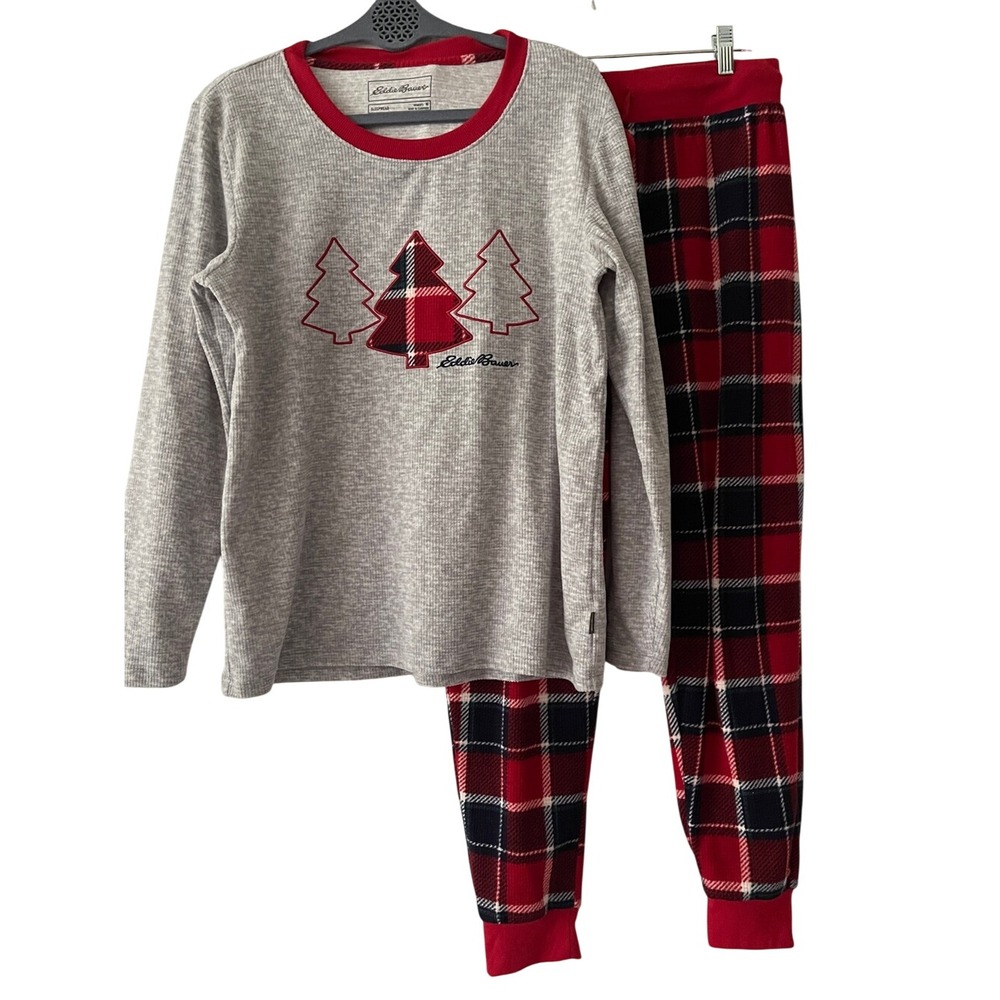 Eddie Bauer Plaid Christmas Holiday Sleepwear Pajamas Medium